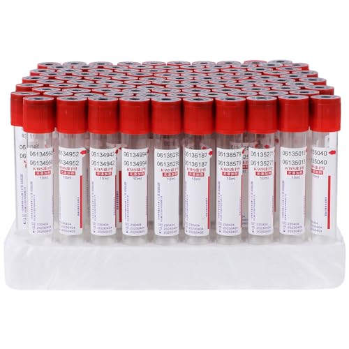 Serumschlauch zur Sammlung von Blutkästen: Vakuumrohr aus Kunststoff, Druckschlauch mit 10 ml Blutschlauch 100 Stück mit schmalem Behälter für Laboratorien von iplusmile