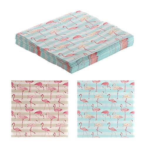 Servietten Flamingo 2x 20er Pack - Papierservietten, Grillparty, Cocktailparty, 33x33 cm von itsisa