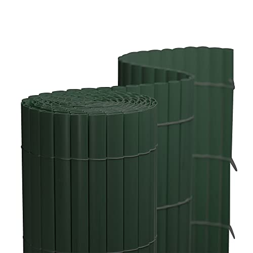 jarolift PVC Sichtschutzmatte Standard Sichtschutz Garten Balkon Terrasse Sichtschutzzaun Balkonverkleidung Zaunblende, 180 x 900 cm, 2 Matten mit 1 x 4m + 1 x 5m Länge, Grün von jarolift