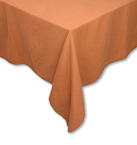 Tischdecke Tischwäsche Leinen-Optik Lissabon Uni einfarbig Tischtuch Verschiedene Größen/Farben (Terrakotta, 160 x 200 cm) von jilda-tex