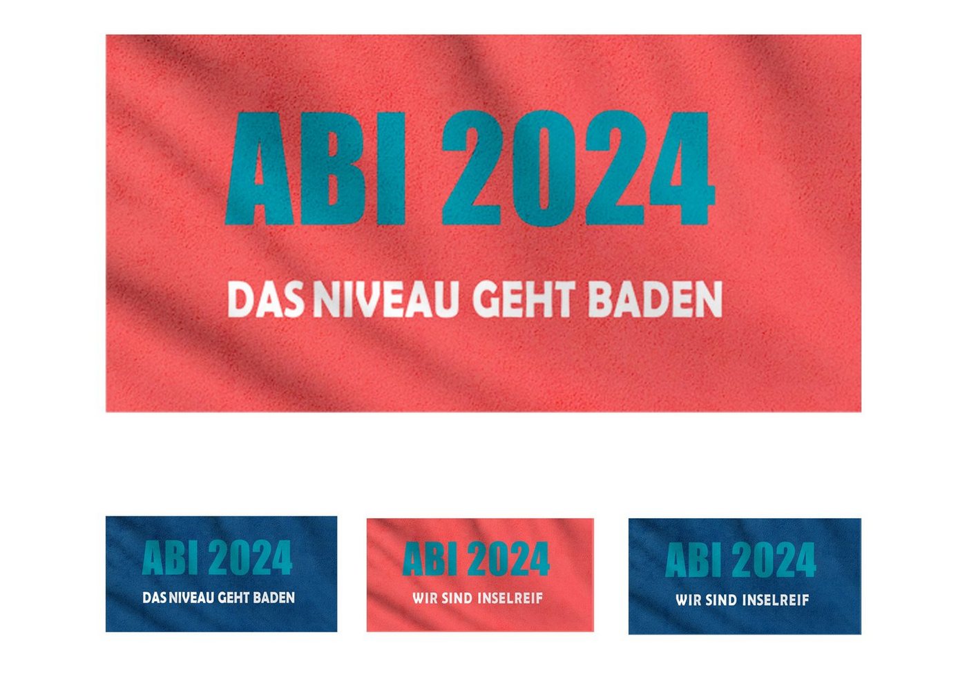 jilda-tex Strandtücher Abistrandtuch Abi Abiturgeschenk Strandtuch mit Schriftzug 2024, 100 % Baumwolle (1-St) von jilda-tex