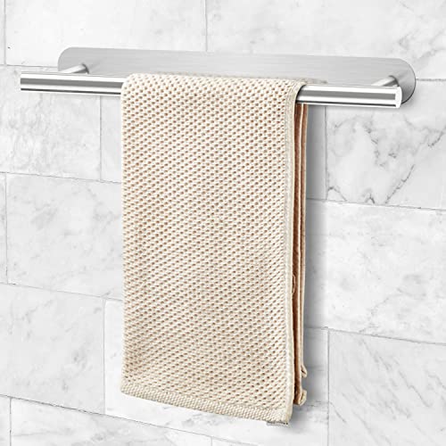 Joeji's Kitchen Handtuchhalter Wand 40 cm Ohne Bohren - Geeignet im Bad oder in der Küche - Starke 3M Selbstklebend - Handtuchstange Handtuchhalterung (Silver) von joeji's Kitchen