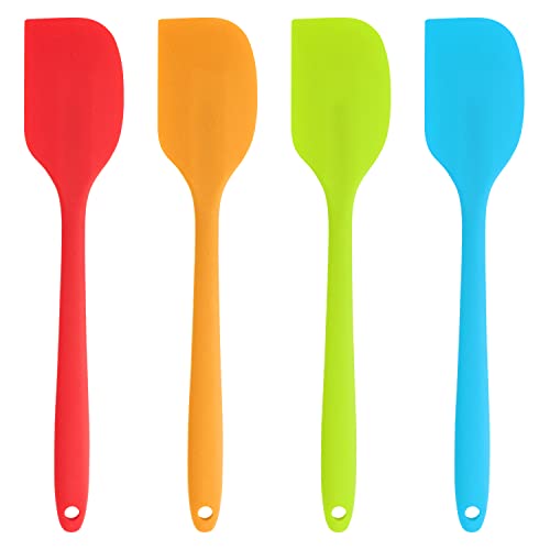 Joeji's Kitchen Set mit 4 Silikon Spatel zum Kochen 28cm- Teigschaber Silikon zum Backen in verschiedenen Farben - Grosser Antihaft Silicone Spatula von joeji's Kitchen