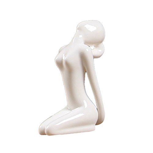 joyMerit Figur Skulptur Weiss Yoga Dekofigur Wohnungs-Deko Kunstwerk aus Keramik - 10 von joyMerit