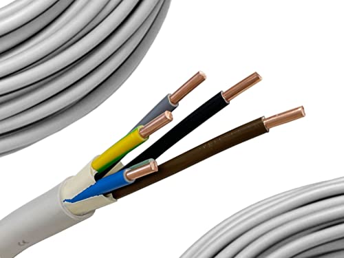 NYM-J 5x10mm² Feuchtraumkabel Mantelleitung 1-40 Meter, Länge:5 Meter von kabel-licht