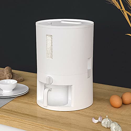 kangten 6 kg Reisbehälter Dispenser Kunststoff Reiskübel Aufbewahrungsbox Versiegelter Getreidebehälter W/cup für Reis Eimer Reis Küche von kangten
