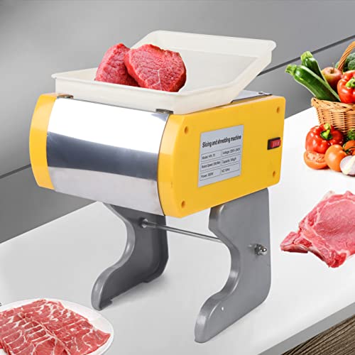 Elektrische Aufschnittmaschine Schneidemaschine Allesschneider Professioneller Cutter für Fleisch Gemüse 200R/Min 300W von kangten