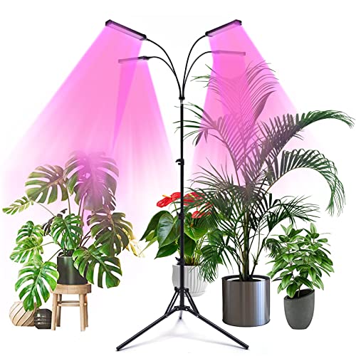 Pflanzenwachstumslampe Grow Light mit Ständer und Clip, 420 LEDs Grow Lights für Zimmerpflanzen, 10 dimmbare Stufen, 3Timer von kangten