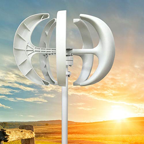 Windgenerator,600W Windturbinen Generator mit 5 Rotorblättern Vertikale Laternen Windturbine Windkraftanlagen für Boots- / Marinegebrauch Wind-Solar-Straßenlaternen von kangten