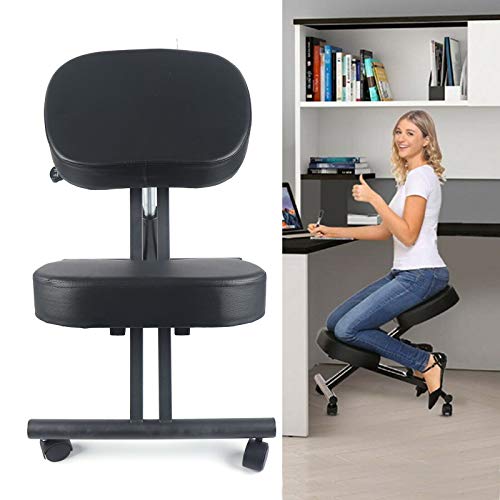 kangten Ergonomischer Kniestuhl, Höhenverstellbarer Kniehocker mit Rollen Orthopädischer Rückenschmerzen Stuhl Computerstuhl für Zuhause und Büro von kangten