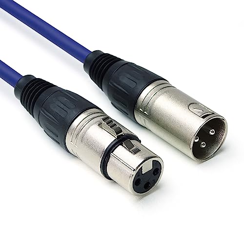 keepdrum DMX Kabel 3m Blau 3-pol XLR Steuerkabel 100-Ohm XLR-Lichtkabel 3m von keepdrum