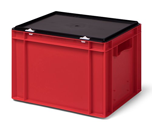 Handwerker-Box KTK 4270-0, rot, mit schwarzem Verschluß-Deckel, 400x300x281 mm (LxBxH) von keine Angabe