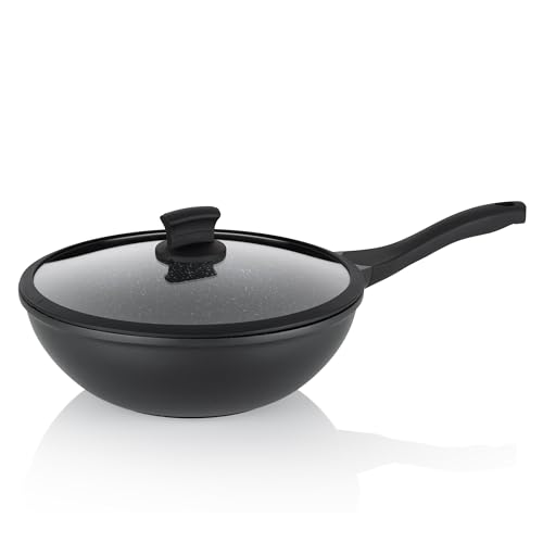 kela Wok Stella Nova, Ø 30 cm, 5 L, Aluguss, Allherdboden, antihaftbeschichtet, hitzebeständig bis 180° C, Bakelitgriff Soft Touch, 12229 von kela