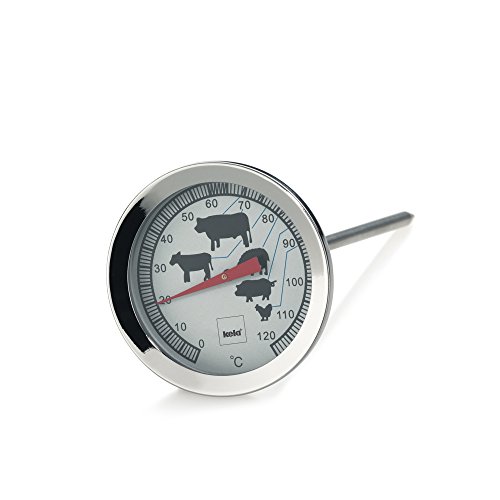 Kela 15315 Fleischthermometer, 0 bis 120 Grad, 18/10 Edelstahl, Punkto von kela