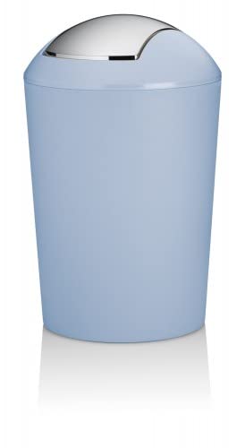 Kela Schwingdeckeleimer Marta, Kunststoff, Frostblau, 1.7L Kapazität, 21.0cm Höhe, 15.0cm Durchmesser, 6 Stück von kela