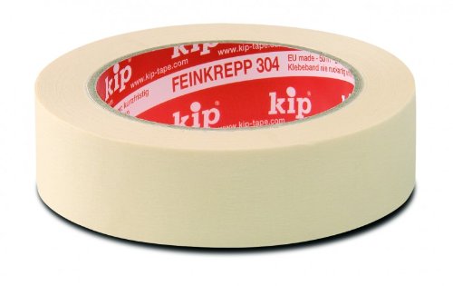 kip 3 Rollen Kreppband Feinkrepp Standard Qualität 304-30 - 50 m x 30 mm von kip