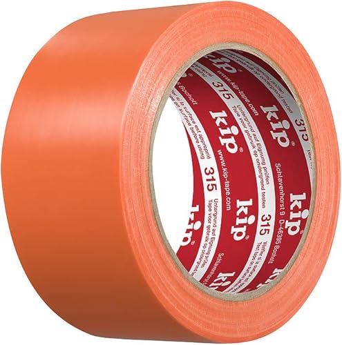 kip 315 PVC-Schutzband Premium glatt Orange | 50 mm x 33 m | Karton (mit 36 Rollen) von kip