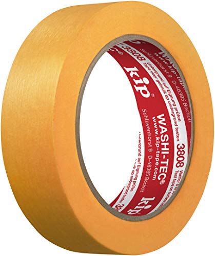 Kip 3808 Washi-Tec Premium 30 mm x 50 m Profi Goldband für scharfe Farbkanten von kip