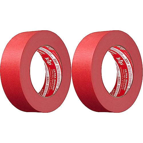 kip Tape 3301 Ultra Sharp Abklebeband – Professionelles Malerkreppband für ultra scharfe Kanten beim Streichen & Lackieren – 36mm x 50m (Packung mit 2) von kip