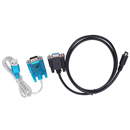 Adapter Line USB-zu-232-Kabel – DVP Line PLC-Kommunikationskabel, USB-zu-RS232-Adapter, Spezieller MD8-Rundanschluss, Schwarz von knitting machine