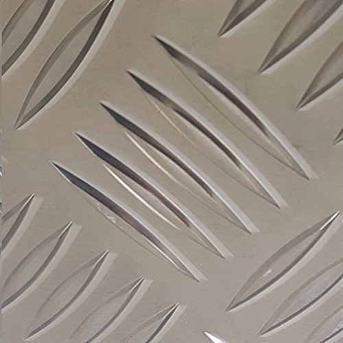 Aluminium Riffel Blech QUINTETT 2000x1500mm 5/6,5mm stark große Auswahl Tränenblech Schachtabdeckung, Brunnenabdeckung, Lochabdeckung 200x150cm von kreativ bauen