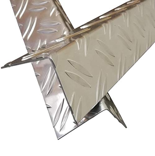 Aluminium Riffelblech Winkelprofil 2 Meter Alu Winkel Kantenschutz (100 x 100 mm) von kreativ bauen
