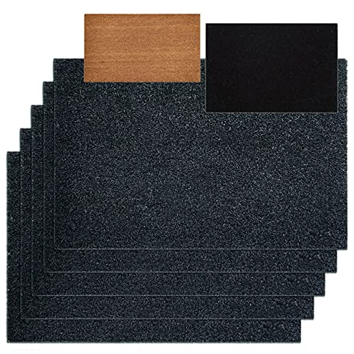 5er Set Türvorleger Schmutzfangmatte Fußmatte Fußabtreter einfarbig für Haustür 3 Farben 80 x 100 cm grau Kokosmatte von kreatives Wohnen