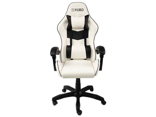 kubo Ergonomischer Gaming-Stuhl, Nylon, schwarz und weiß, One Size von kubo