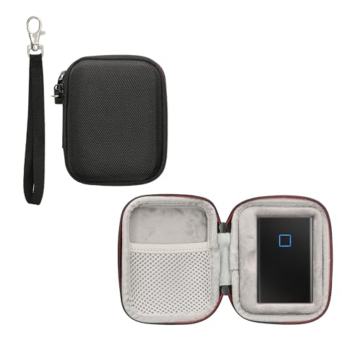 kwmobile Hülle kompatibel mit Samsung Portable SSD T7 / SSD T7 Touch SSD Festplatte - Case Tasche für Portable SSD - Tragetasche mit Schlaufe - Schwarz von kwmobile