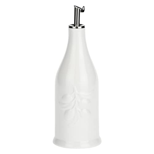 la Porcellana Menage Zylindrische Öl Flasche, Weiß von la Porcellana