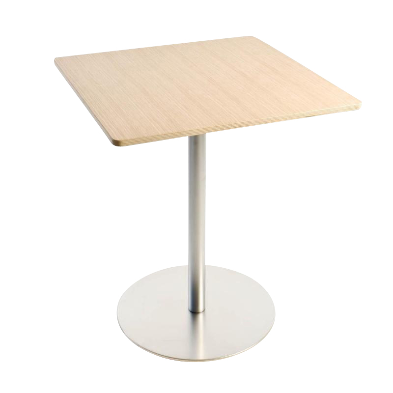 la palma - Brio Bistrotisch Eckig H72cm - eiche gebleicht/Tischplatte Birkenholz-Multiplex/LxBxH 60x60x72cm/Gestell matt verchromt von la palma