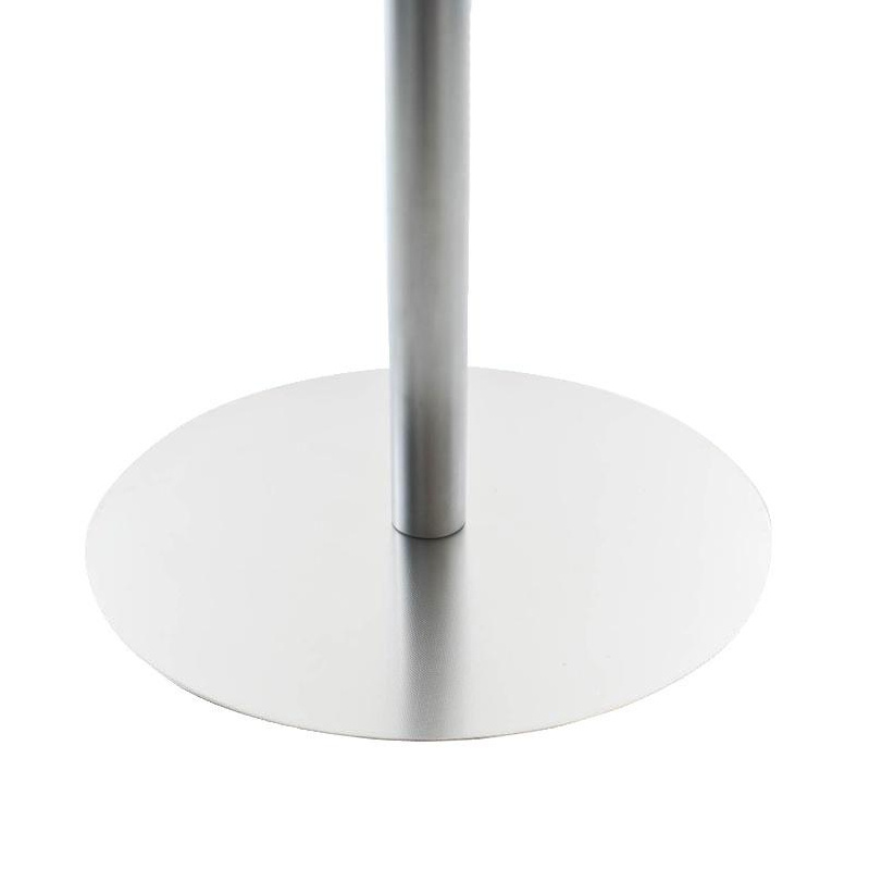 la palma - Brio Bodenplatte rund - edelstahl/mit Leinenstuktur/H x Ø 1,8x46cm/ohne Stange/für Tischplatte 60cm von la palma