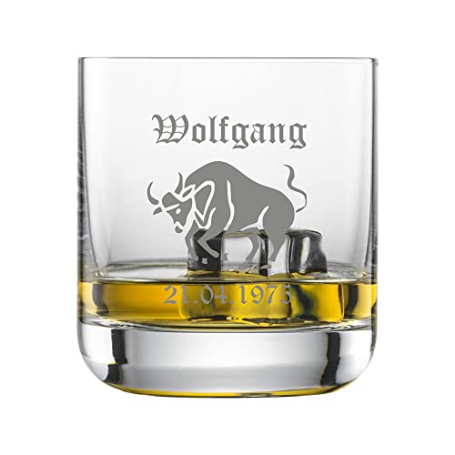 laser-diele Whiskyglas mit Name - Geschenkidee zum Geburtstag – Personalisiertes Whiskyglas mit Gravur – Geschenk für Männer und Frauen – Sternzeichen von laser-diele