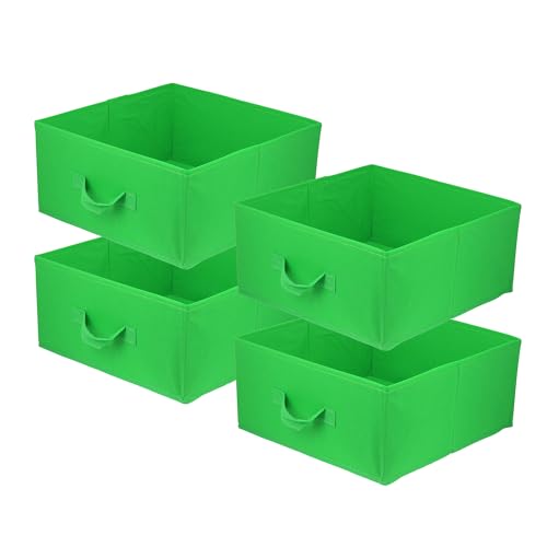 lavita Storage Box | faltbare Aufbewahrung Boxen 31 x 31 x 15 cm | Schubladen-Organizer Box| Ordnungssysteme für Kleidung | Kleideraufbewahrung & Organisation | Grün | 4 stück von lavita