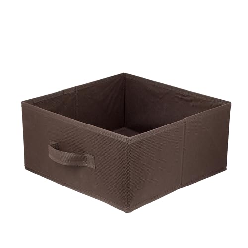 lavita Aufbewahrungsbox | faltbare Aufbewahrung Boxen 31 x 31 x 15 cm | Schubladen-Organizer Box| Ordnungssysteme für Kleidung | Kleideraufbewahrung & Organisation | dunkelbraun | 1 stück von lavita