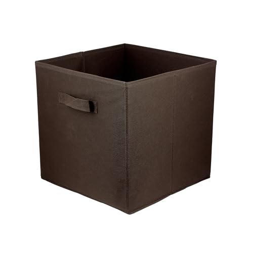 Lavita Aufbewahrungsbox | faltbare Aufbewahrung Boxen 31 x 31 x 31 cm | Schubladen-Organizer Box| Ordnungssysteme für Kleidung | Kleideraufbewahrung & Organisation | dunkelbraun | 1 stück von lavita