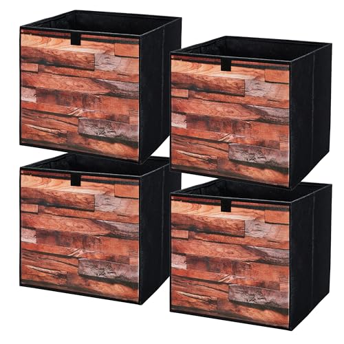 Lavita Storage Box | faltbare Aufbewahrung Boxen 31 x 31 x 31 cm | Schubladen-Organizer Box| Ordnungssysteme für Kleidung | Kleideraufbewahrung & Organisation | Retro-Board | 4 stück von lavita