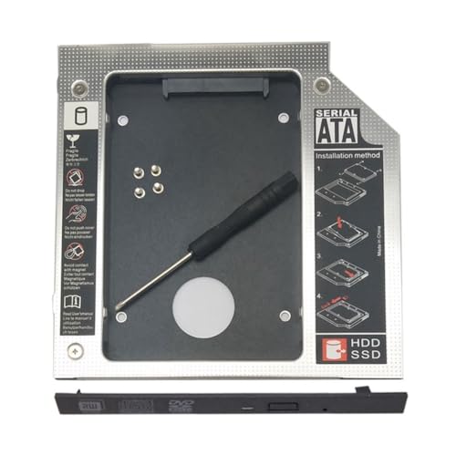 lehua SATA Zweite Festplatte SSD-Festplatte 9,0 mm und Komplett Aus Aluminium Gefertigtes Optisches Laufwerk von lehua