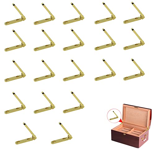 Scharniere Klein Mini Scharnier Klappbar - Mini-Scharniere TüRangel Barrel Messing Versteckte MöBelscharniere Diy SchmuckkäStchen Geschenk-Box Holzkiste Schmuck-Box Miniatur Gold 20 StüCk 30 * 30mm von lemgyiamz