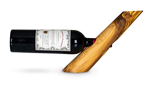 Weinflaschenhalter Holz Olivenholz H25cm Flaschenhalter Weinhalter Tischdeko Weinständer Flaschenständer von levandeo