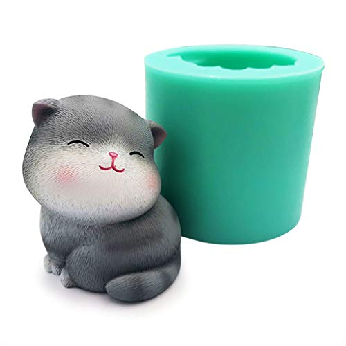 lijun 3D Katzen Silikonform Ton Seife Epoxidform DIY Kuchen Schokolade Dessert Fondant von lijun