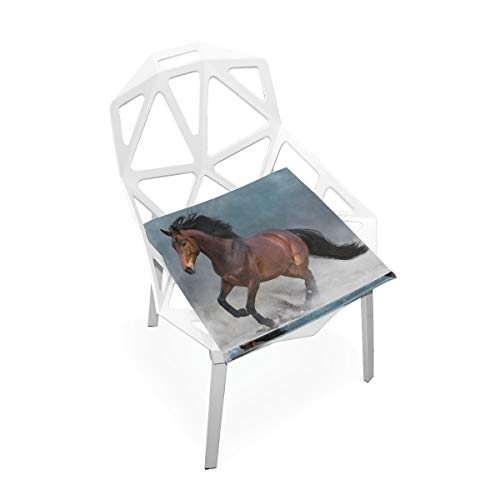 linomo Braun Pferd Memory Foam Stuhlkissen Sitzkissen für Kinder, 40 x 40 cm von linomo