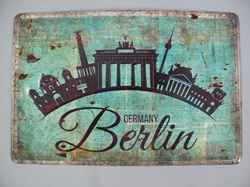 Blechschild, Reklameschild Berlin Germany, Gastronomie Schild 20x30 cm von linoows
