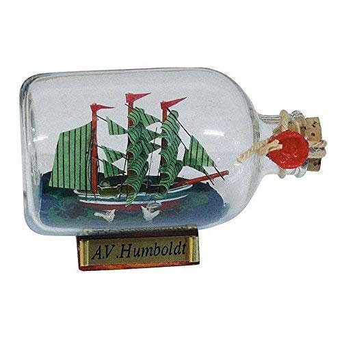 linoows Buddelschiff Alexander von Humboldt, Maritime Deko, Flaschenschiff 9 cm von linoows