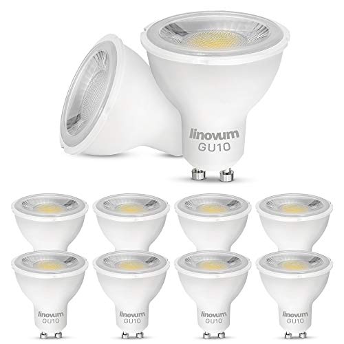 linovum 10er-Pack LED Lampen GU10 warmweiß 3W Abstrahlwinkel 36° - ersetzt 35 Watt - Leuchtmittel 230 Volt Birne Halogenersatz von linovum