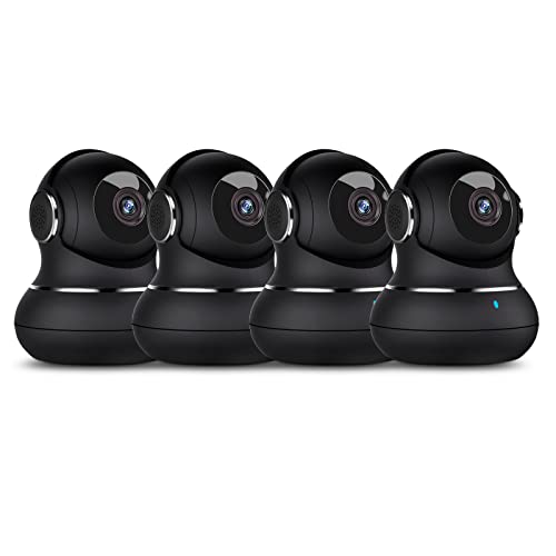 Little elf Überwachungskamera, 2K Babyphone mit Kamera mit Bewegungserkennung, Nachtsicht, Zwei-Wege-Audio, 360 Grad Kamera Überwachung Innen, [2024 Neu] WLAN Kamera, Haustierkamera mit APP, 4 Stück von litokam