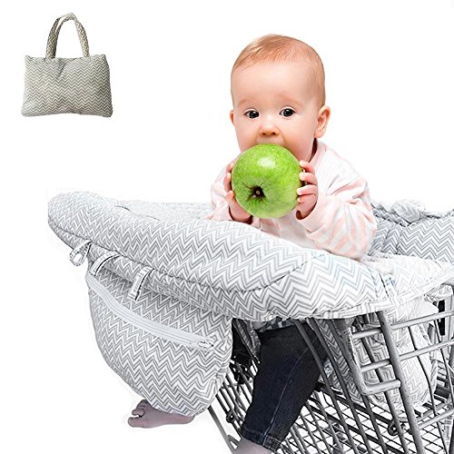 luckything Einkaufswagenschutz Baby, Universelle Passform Einkaufswagen-Hygieneschutz Einkaufswagen Und Hochstuhl Bietet Für Babys Oder Kleinkinder Platzsparend In Der Transporttasche Verstaubar von luckything