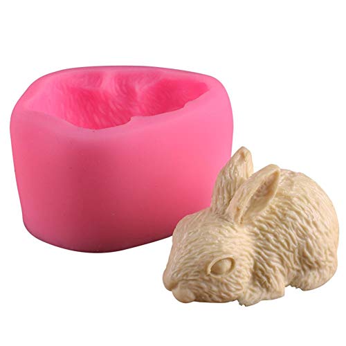 luckything Silastic Mould, 3D Kleine Hase Kerzenform, Silikonform Muffin Schokolade wichtige Form DIY Silikonform Zur Herstellung von Kuchen, Seifen, Pudding, Pralinen und Anderen Kunsthandwerk von luckything