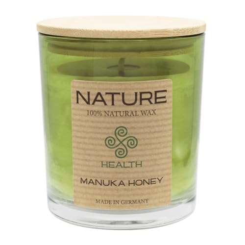 luterna NATURE HEALTH, Duftkerze im Glas, Manuka Honey, 100% NATURAL WAX, 85/70 mm, Brenndauer ca. 25h von luterna