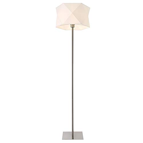 lux.pro Stehleuchte 'Narwa' 152cm 1x E27 60W Stehlampe Standleuchte Design Stand Lampe Metall Chrom/Weiß von lux.pro